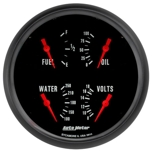 AutoMeter - Autometer Z-Series Quad 5in. - 240 OhmE-33 OhmF - Demon Performance