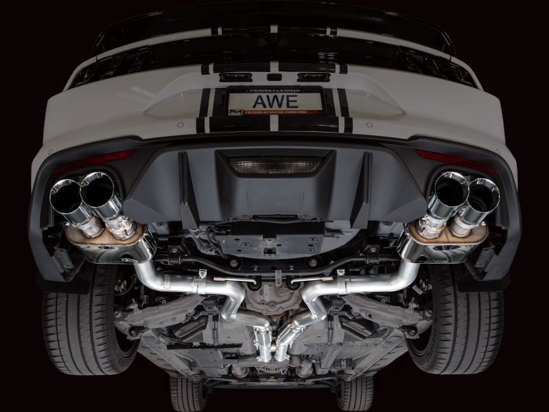 AWE Tuning - AWE 18 - 23 S550 Mustang GT SwitchPath Exhaust - Chrome Silver Tips - Demon Performance