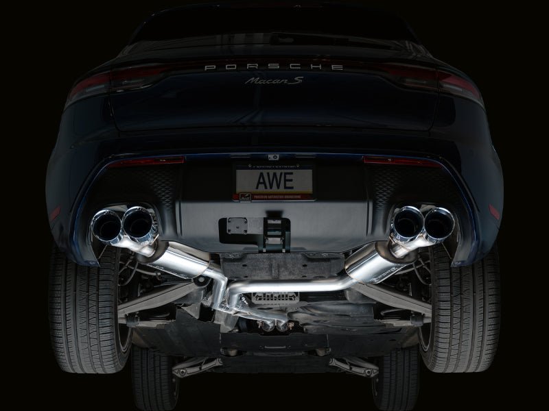 AWE Tuning - AWE Tuning 19 - 21 Porsche Macan 3.0T/2.9TT Touring Edition Catback Exhaust w/ Chrome Silver Tips - Demon Performance