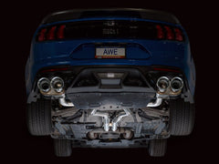 AWE Tuning - AWE Tuning 21 - 23 Ford Mustang Mach 1 SwitchPath Cat Back Exhaust w/ Quad Chrome Silver Tips - Demon Performance