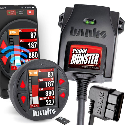 Banks Power - Banks Power Pedal Monster Kit TE Connectivity MT2 6 Way With iDash Data Pro - Demon Performance