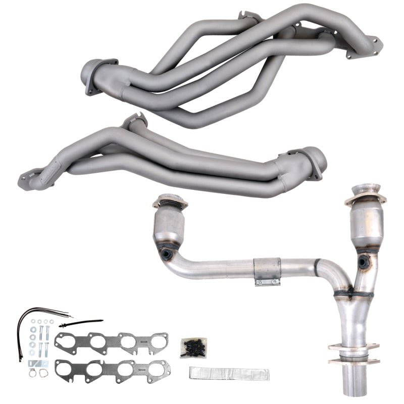 BBK - BBK 09-24 Ram 1500 Hemi 5.7L 1-3/4 Long Tube Headers w/High Flow Catted Y-Pipe (Ti Ceramic) - Demon Performance