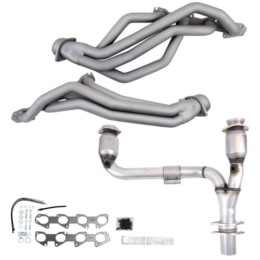 BBK - BBK 09-24 Ram 1500 Hemi 5.7L 1-3/4 Long Tube Headers w/High Flow Catted Y-Pipe (Ti Ceramic) - Demon Performance