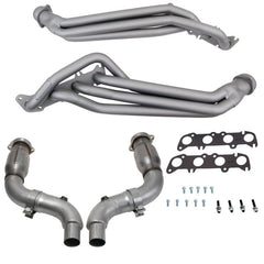BBK - BBK 15 - 23 Ford Mustang GT 1 - 3/4 Long Tube Headers w/High Flow Catted X - Pipe (Ti Ceramic) - Demon Performance