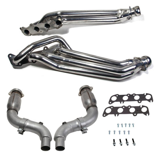 BBK - BBK 15 - 23 Ford Mustang GT 5.0 1 - 7/8in Headers w/High Flow Catted Mid Pipe (Silver Ceramic) - Demon Performance