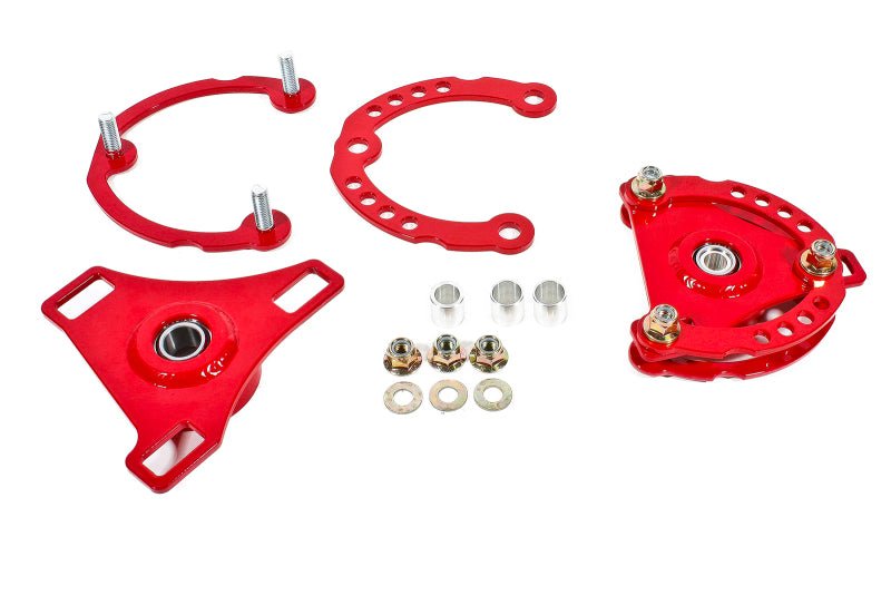 BMR Suspension - BMR 15 - 17 S550 Mustang Caster Camber Plates - Red - Demon Performance