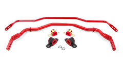 BMR Suspension - BMR 15 - 22 S550 Mustang Sway Bar Kit with Bushings Front and Rear Red - Demon Performance