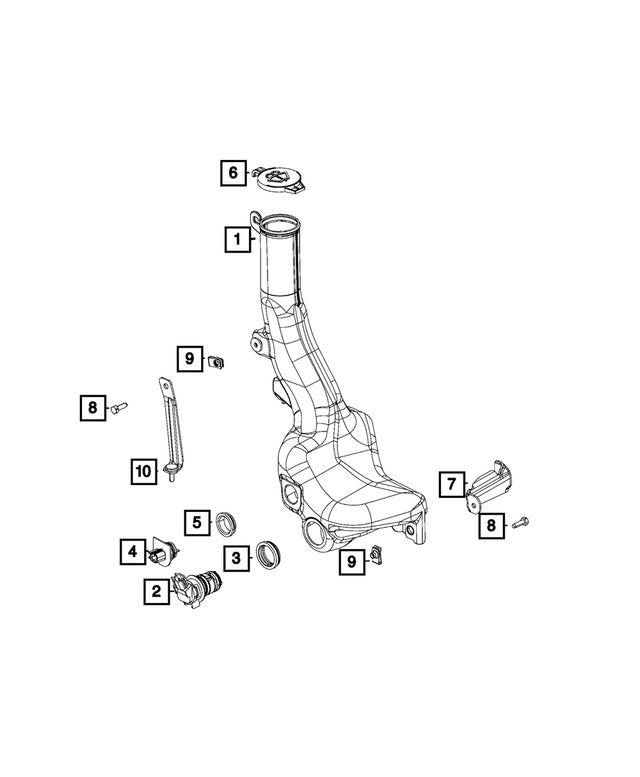 Demon Performance - Challenger/Charger/300 OEM Windshield Washer Reservoir - Demon Performance
