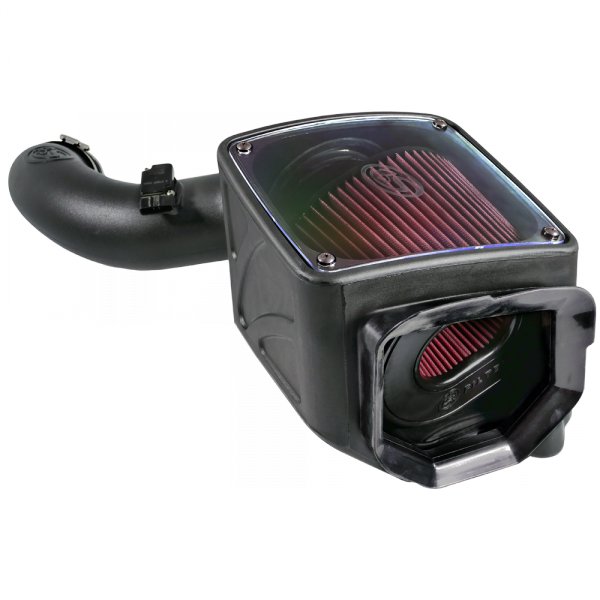S&B - Cold Air Intake For 01 - 04 Chevrolet Silverado GMC Sierra V8 - 6.6L LB7 Duramax Cotton Cleanable Red S&B - Demon Performance