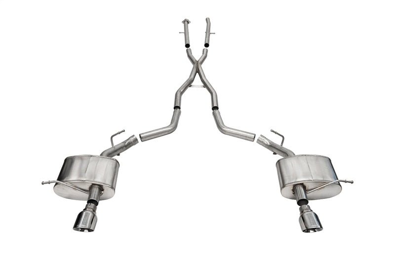 CORSA Performance - Corsa 11-23 Dodge Durango Xtreme 2.5in Cat-Back Dual Rear Exit w/ Single 4.5in Polished Tips - Demon Performance
