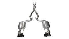 CORSA Performance - Corsa 15-16 Ford Mustang GT 5.0 3in Cat Back Exhaust Black Quad Tips (Xtreme) - Demon Performance