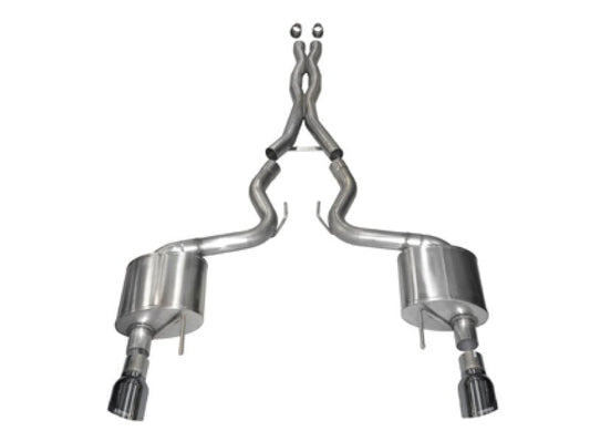 CORSA Performance - Corsa 15-17 Ford Mustang GT Coupe 5.0L 3in Sport Cat-Back Exhaust Dual Rear Exit w/ Gun Metal Tips - Demon Performance