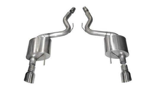 CORSA Performance - Corsa 2015 Ford Mustang GT 5.0 3in Axle Back Exhaust, Polish Dual 4.5in Tip *Sport* - Demon Performance