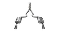 CORSA Performance - Corsa 2015 Ford Mustang GT 5.0 3in Cat Back Exhaust Polish Dual Tips (Sport) - Demon Performance