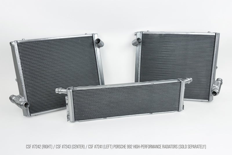 CSF - CSF 2019+ 992.1/992.2 Porsche 911(3.0LT Base/T/S/4/4S/GTS/4 GTS) High Perf Left Aluminum Radiator - Demon Performance