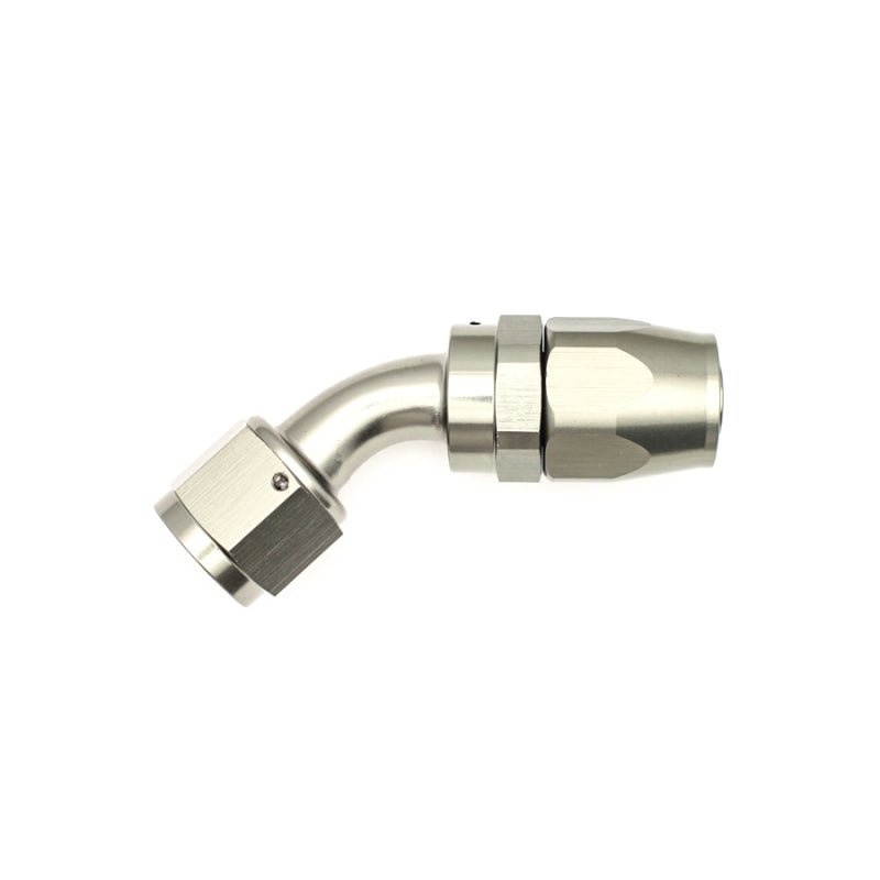 DeatschWerks - DeatschWerks 10AN Female Swivel 45-Degree Hose End CPE - Anodized Matte Black - Demon Performance