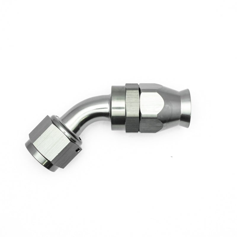 DeatschWerks - DeatschWerks 10AN Female Swivel 45-Degree Hose End PTFE (Incl Olive Insert) - Anodized Matte Black - Demon Performance