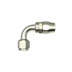 DeatschWerks - DeatschWerks 10AN Female Swivel 90-Degree Hose End CPE - Anodized Matte Black - Demon Performance