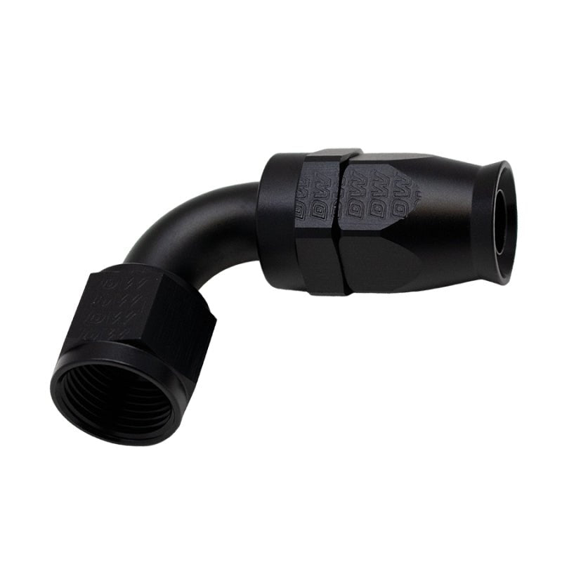 DeatschWerks - DeatschWerks 10AN Female Swivel 90-Degree Hose End PTFE (Incl Olive Insert) - Anodized Matte Black - Demon Performance