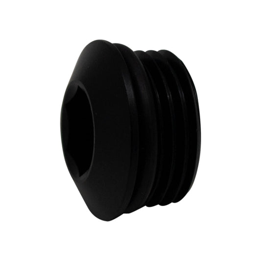 DeatschWerks - DeatschWerks 10AN ORB Male Plug Low Profile Internal Allen/Hex (Incl O-Ring) - Anodized Matte Black - Demon Performance