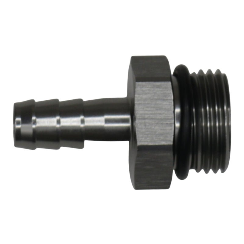 DeatschWerks - DeatschWerks 10AN ORB Male to 3/8in Male Triple Barb Fitting (Incl O-Ring) - Anodized DW Titanium - Demon Performance