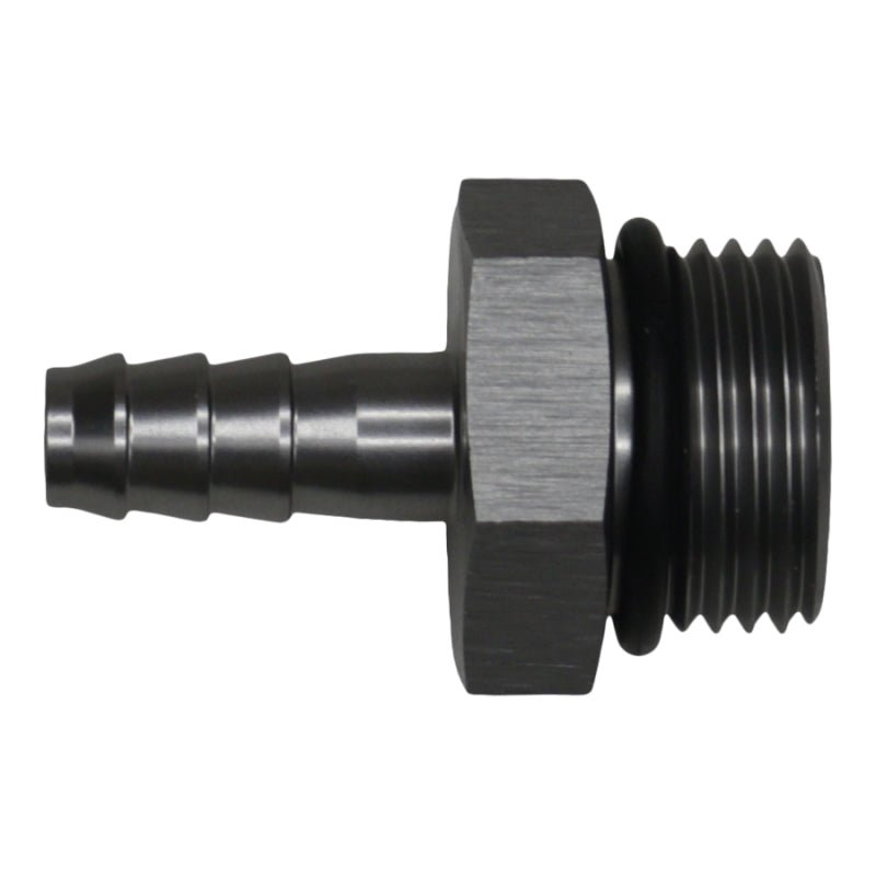 DeatschWerks - DeatschWerks 10AN ORB Male to 5/16in Male Triple Barb Fitting (Incl O-Ring) - Anodized DW Titanium - Demon Performance