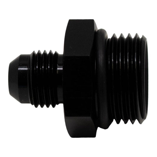DeatschWerks - DeatschWerks 10AN ORB Male to 6AN Male Flare Adapter (Incl O-Ring) - Anodized Matte Black - Demon Performance