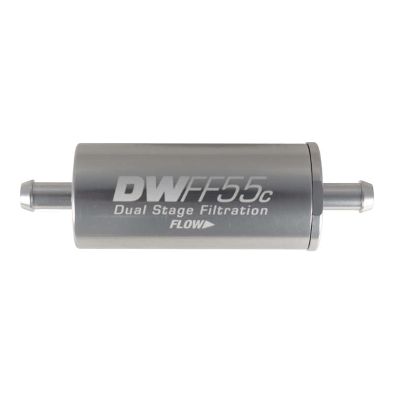 DeatschWerks - DeatschWerks 5/16in 10 Micron 55mm In-Line Fuel Filter Kit - Demon Performance