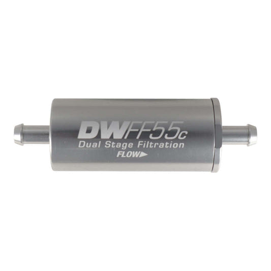DeatschWerks - DeatschWerks 5/16in 10 Micron 55mm In-Line Fuel Filter Kit - Demon Performance