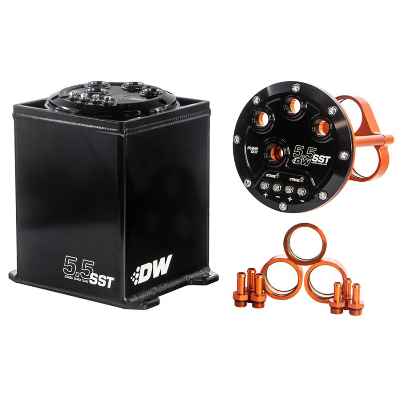 DeatschWerks - DeatschWerks 5.5L Modular Surge Tank (1-3 DW200/300/400 Fuel Pumps) (Pumps Not Included) - Demon Performance