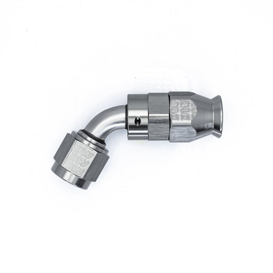 DeatschWerks - DeatschWerks 6 AN Female Flare Swivel 60-Degree Hose End PTFE - Anodized Matte Black - Demon Performance