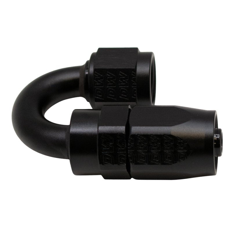 DeatschWerks - DeatschWerks 6AN Female Swivel 180-Degree Hose End CPE - Anodized Matte Black - Demon Performance