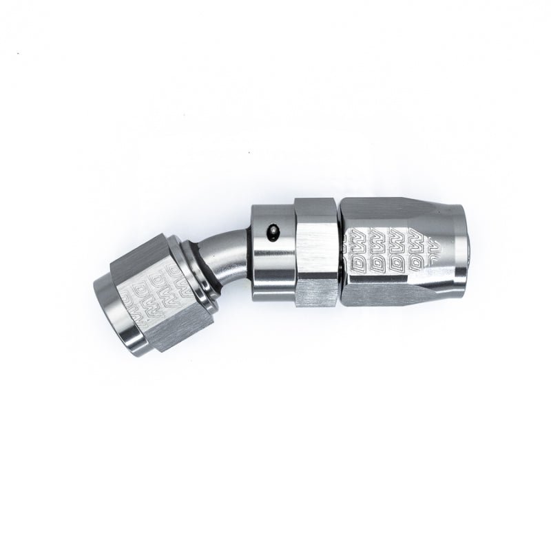 DeatschWerks - DeatschWerks 6AN Female Swivel 30-Degree Hose End CPE - Anodized Titanium - Demon Performance