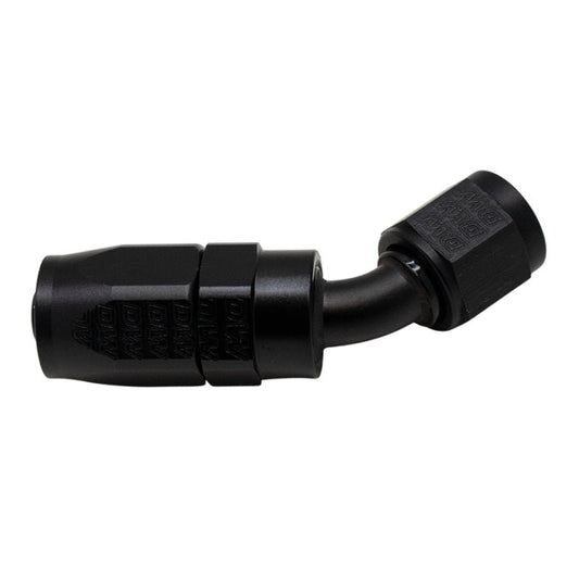 DeatschWerks - DeatschWerks 6AN Female Swivel 45-Degree Hose End CPE - Anodized Matte Black - Demon Performance