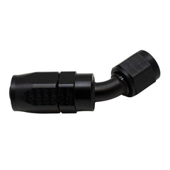 DeatschWerks - DeatschWerks 6AN Female Swivel 45-Degree Hose End CPE - Anodized Matte Black - Demon Performance
