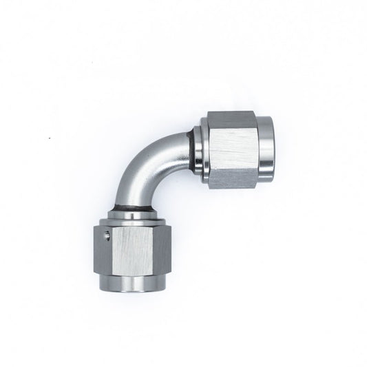 DeatschWerks - DeatschWerks 6AN Flare Female Swivel 90-Degree to 6AN Flare Female Swivel - Anodized Matte Black - Demon Performance