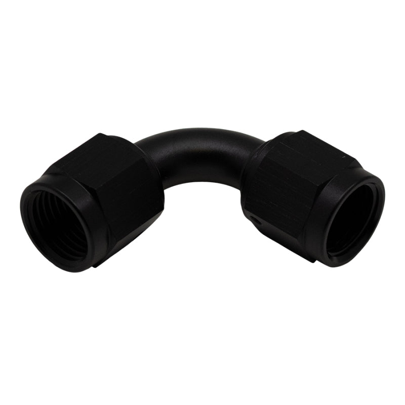 DeatschWerks - DeatschWerks 6AN Flare Female Swivel 90-Degree to 6AN Flare Female Swivel - Anodized Matte Black - Demon Performance