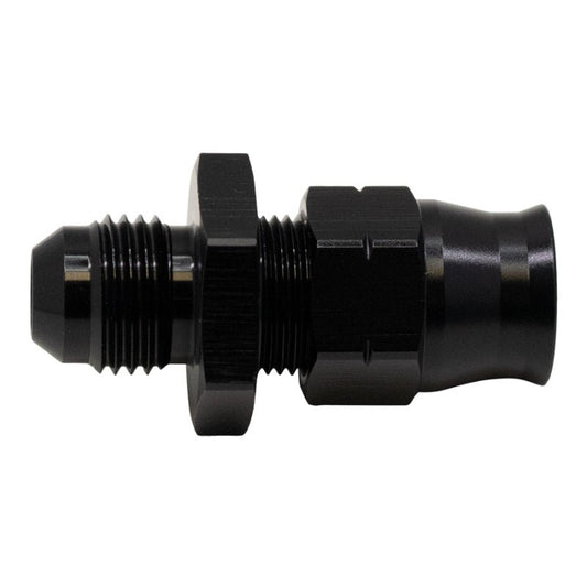 DeatschWerks - DeatschWerks 6AN Male Flare to 3/8in Hardline Compression Adapter - Anodized Matte Black - Demon Performance