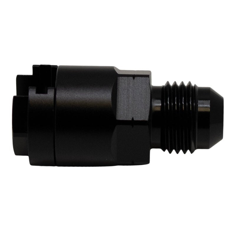 DeatschWerks - DeatschWerks 6AN Male Flare to 5/16in Female EFI Quick Connect Adapter - Anodized Matte Black - Demon Performance