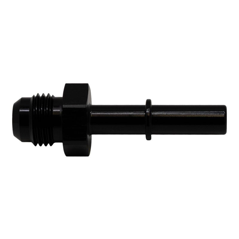 DeatschWerks - DeatschWerks 6AN Male Flare to 5/16in Male EFI Quick Connect Adapter - Anodized Matte Black - Demon Performance