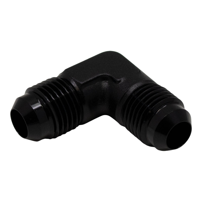 DeatschWerks - DeatschWerks 6AN Male Flare to 6AN Male Flare 90-Degree Fitting - Anodized Matte Black - Demon Performance