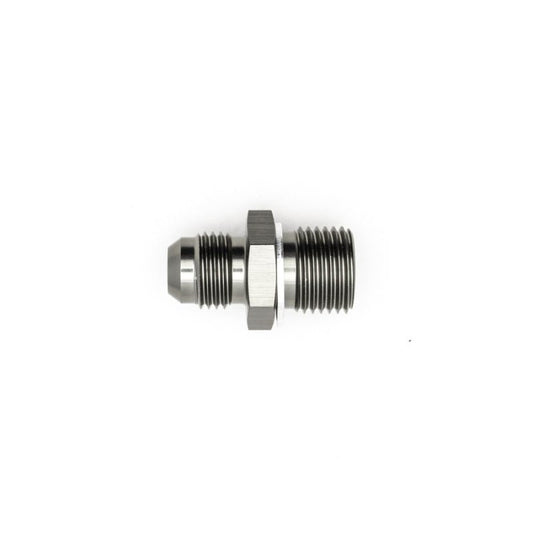 DeatschWerks - DeatschWerks 6AN Male Flare to M16 X 1.5 Male Metric Adapter (Incl. Crush Washer) - Titanium - Demon Performance