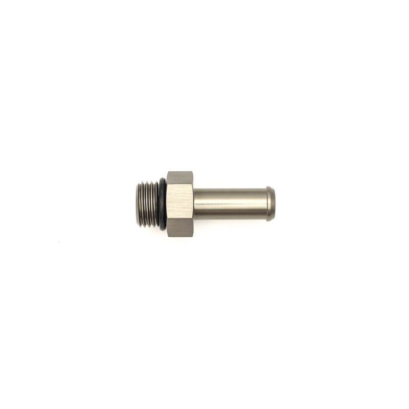 DeatschWerks - DeatschWerks 6AN ORB Male to 3/8in Male Barb Fitting (Incl O-Ring) - Anodized Matte Black - Demon Performance