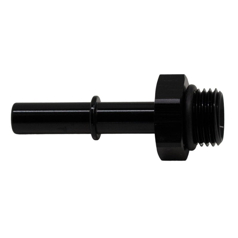 DeatschWerks - DeatschWerks 6AN ORB Male to 5/16in Male EFI Quick Connect Adapter - Anodized Matte Black - Demon Performance