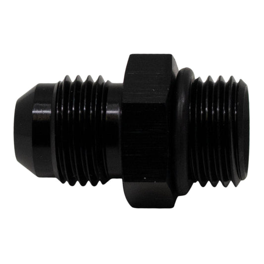 DeatschWerks - DeatschWerks 6AN ORB Male to 6AN Male Flare Adapter (Incl O-Ring) - Anodized Matte Black - Demon Performance