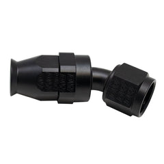 DeatschWerks - DeatschWerks 8 AN Female Flare Swivel 30-Degree Hose End PTFE - Anodized Matte Black - Demon Performance