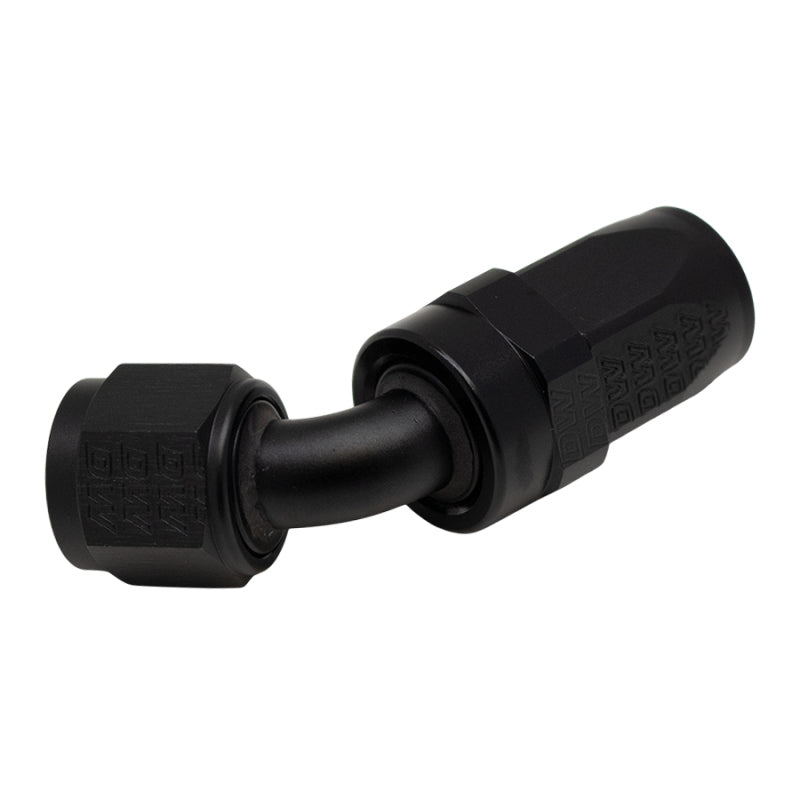 DeatschWerks - DeatschWerks 8 AN Female Flare Swivel 60-Degree Hose End CPE - Anodized Matte Black - Demon Performance