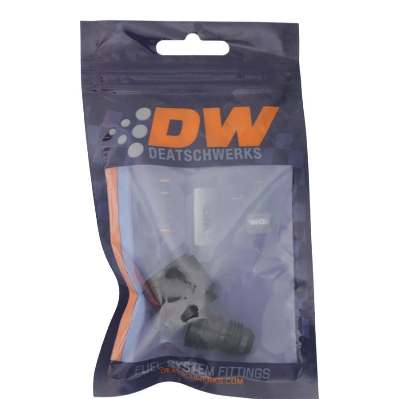 DeatschWerks - DeatschWerks 8AN Female Flare to 6AN Male Flare Reducer - Anodized Matte Black - Demon Performance