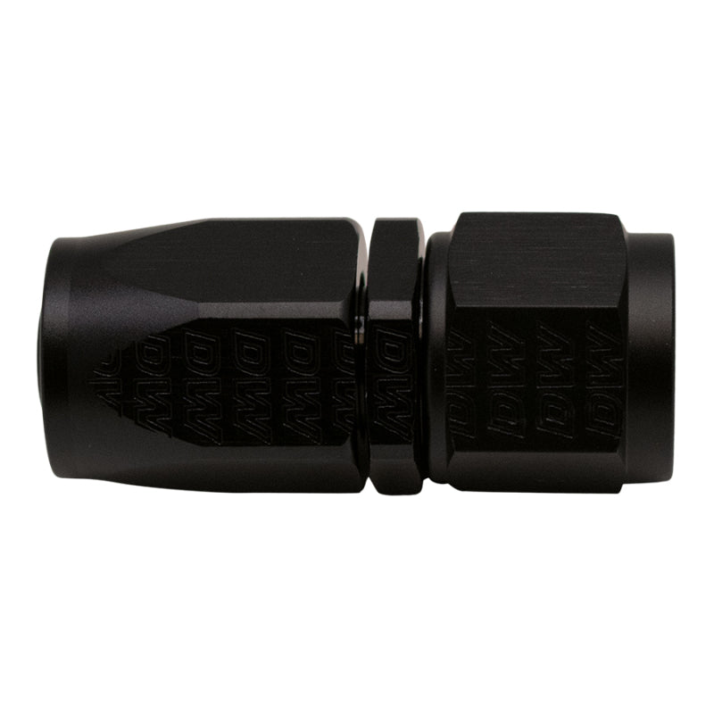 DeatschWerks - DeatschWerks 8AN Female Swivel Straight Hose End CPE - Anodized Matte Black - Demon Performance