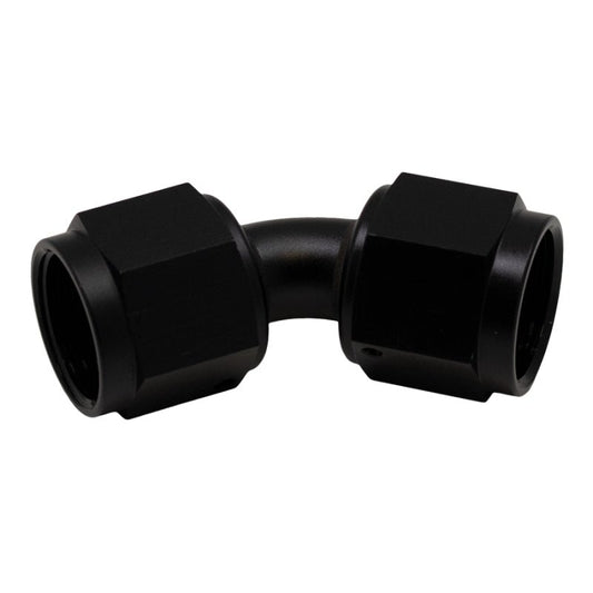 DeatschWerks - DeatschWerks 8AN Flare Female Swivel 45-Degree to 8AN Flare Female Swivel - Anodized Matte Black - Demon Performance